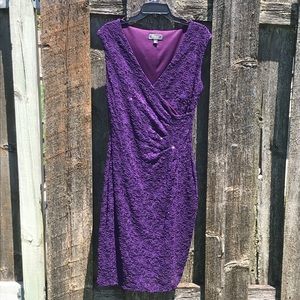 Sequined Lace Sheath Dress
